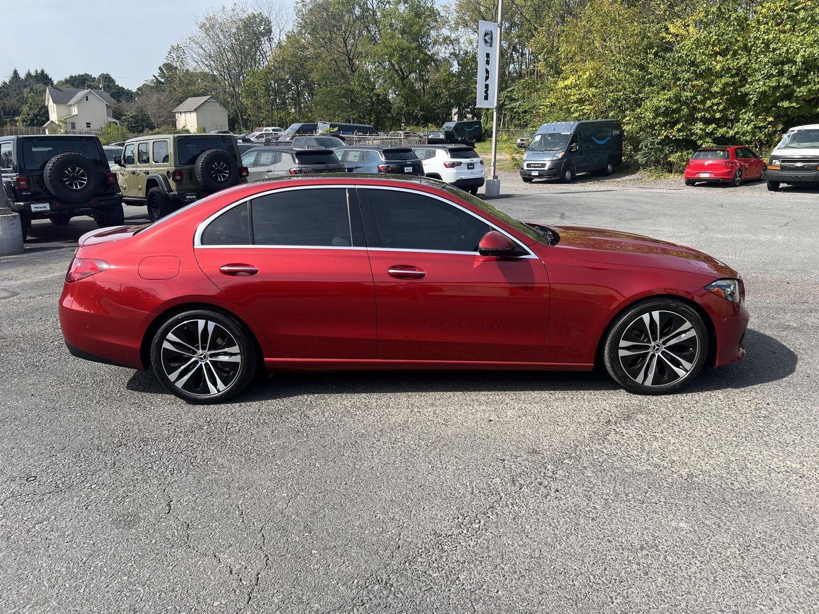 Used 2022 MANUFAKTUR Cardinal Red Metallic Mercedes-Benz C 300 image 2
