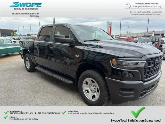 New 2026 Diamond Black Crystal Pearl-Coat Exterior Paint RAM TRADESMAN image 7