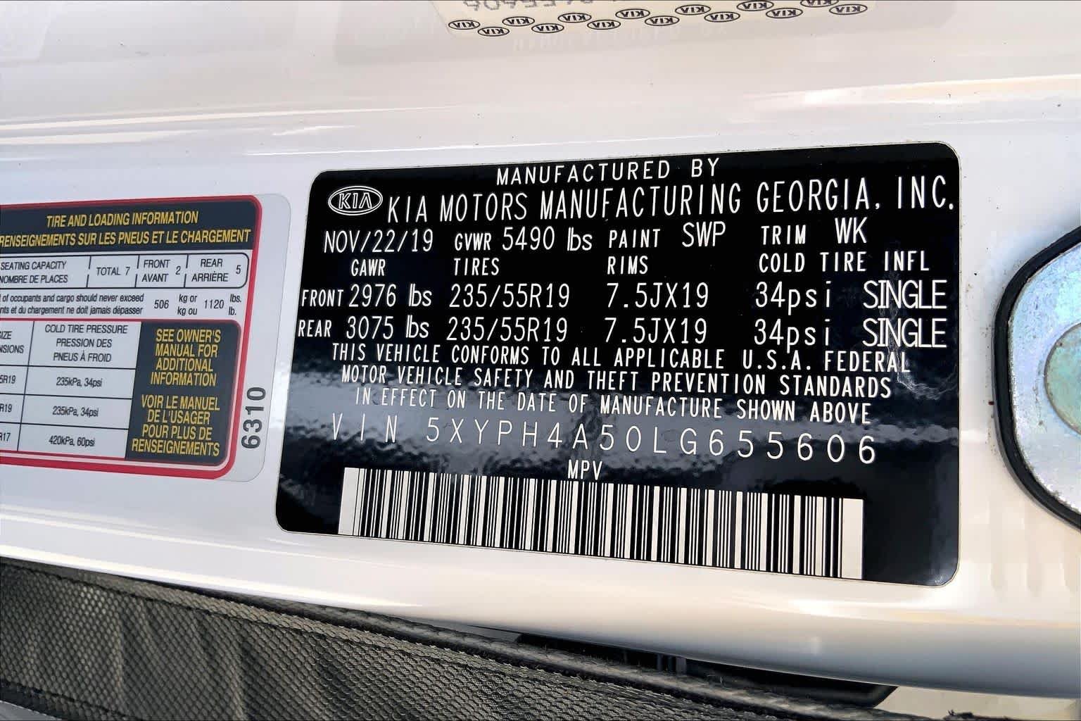 Used 2020 Snow White Pearl Kia EX V6 image 33