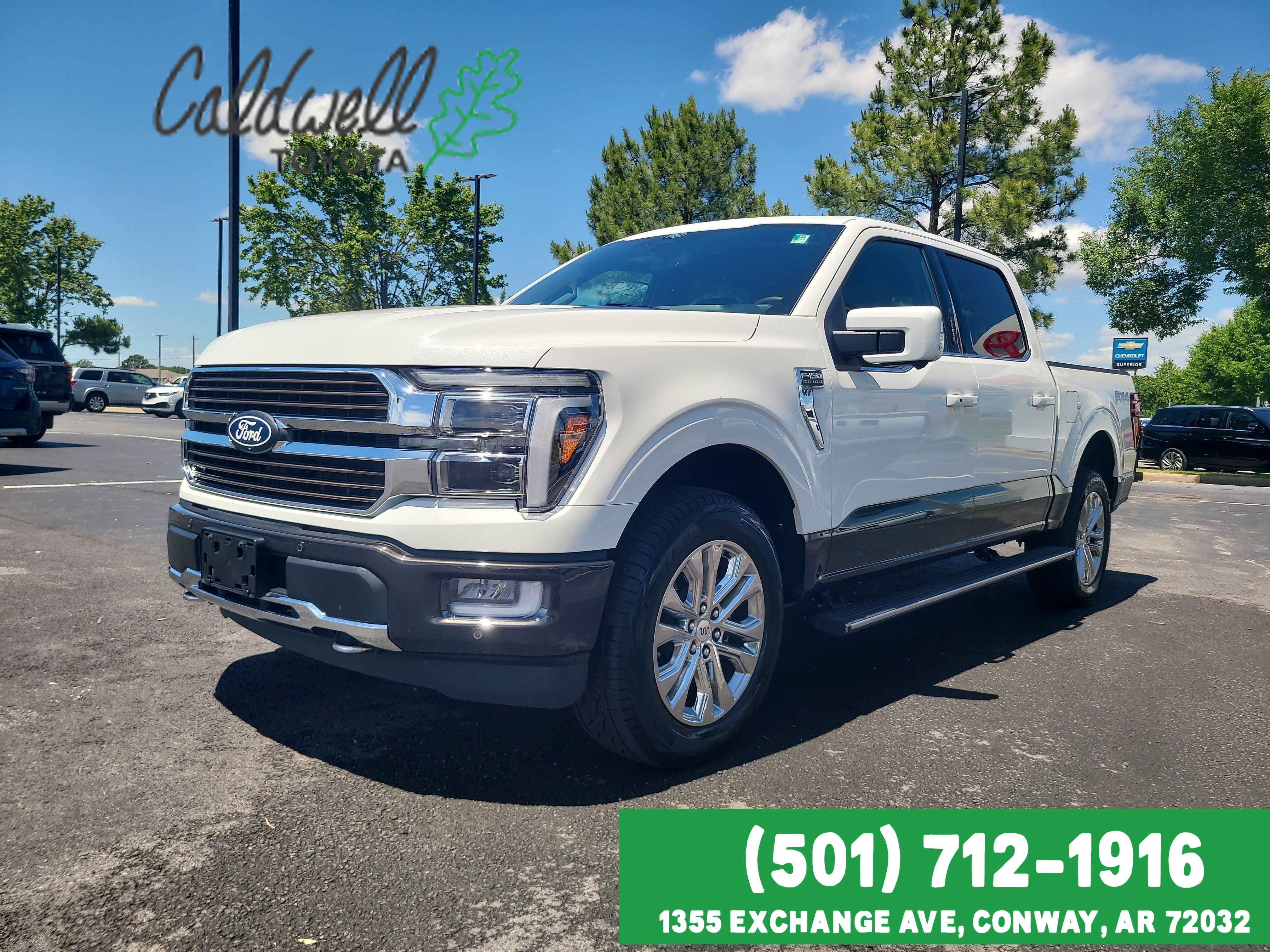 Star White Metallic Tri-Coat//Darkened Bronze 2024 Ford F-150 King Ranch SuperCrew 4WD Pickup Truck Four-Wheel Drive