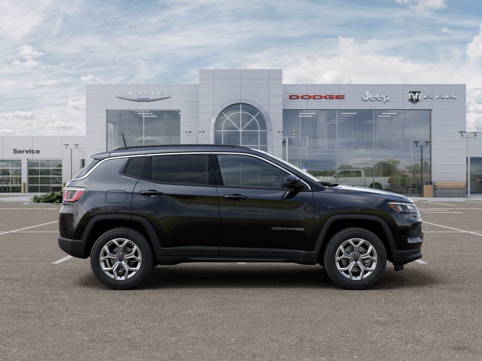 New 2025 Diamond Black Crystal Pearl-Coat Exterior Paint Jeep Latitude image 32