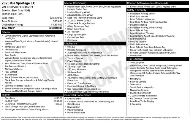 Used 2025 Gray Kia EX image 7
