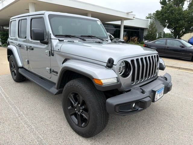 Used 2021 Billet Silver Metallic Clearcoat Jeep Unlimited Sahara Altitude image 4
