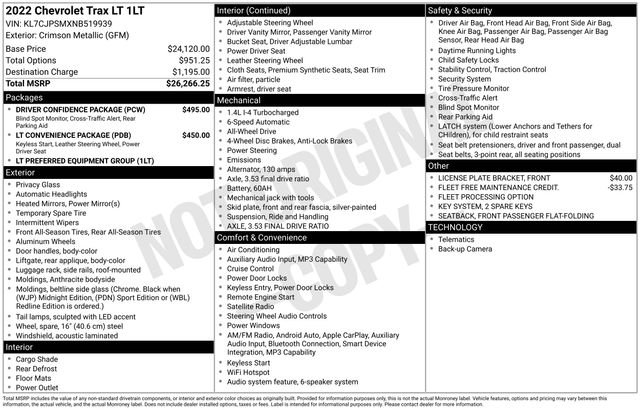 Used 2022 Red Chevrolet LT image 28