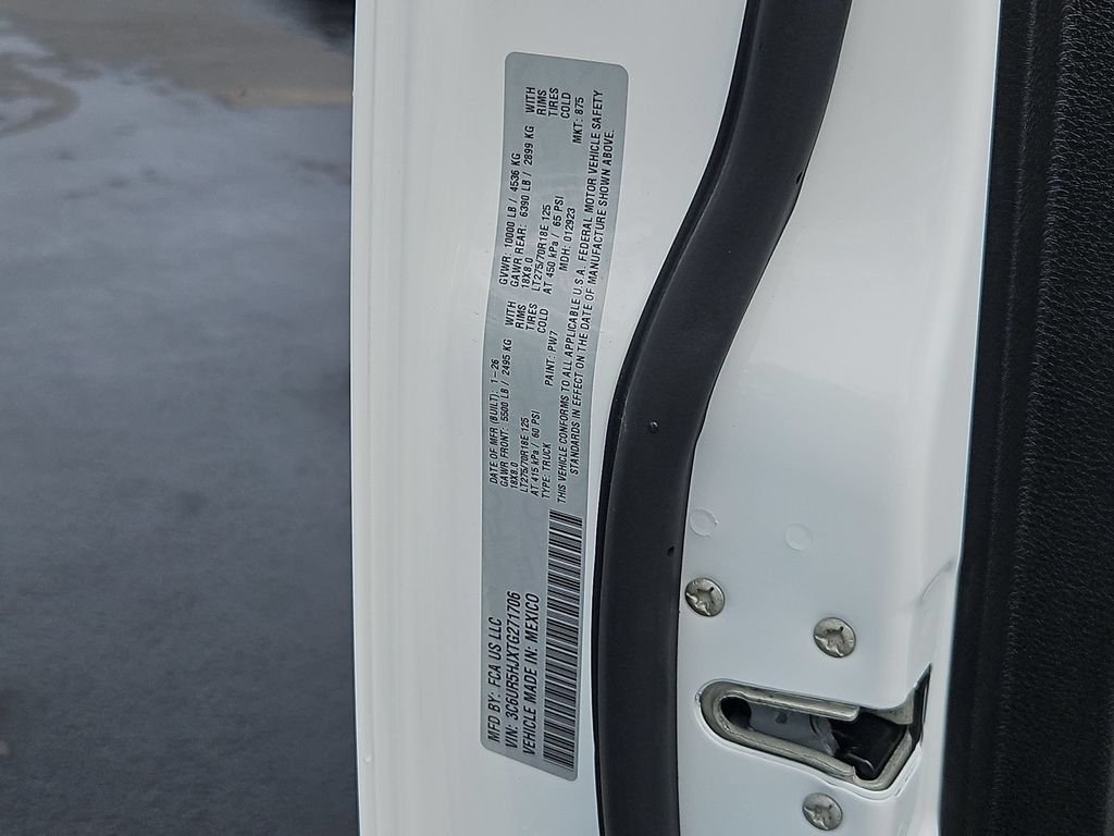 New 2026 Bright White Clear-Coat Exterior Paint RAM Tradesman image 32