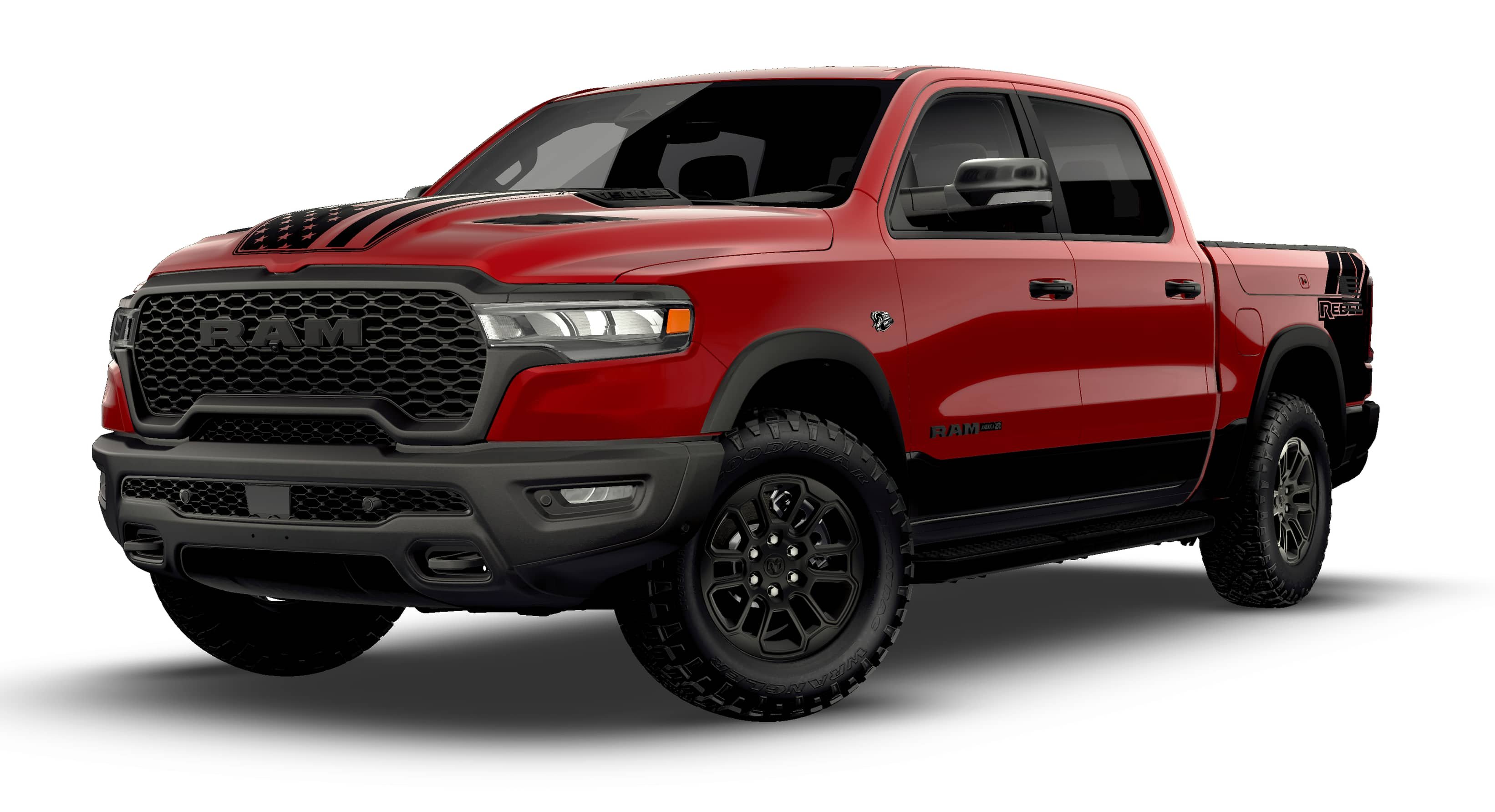 New 2026 Molten Red Pearl-Coat Exterior Paint RAM Rebel image 13