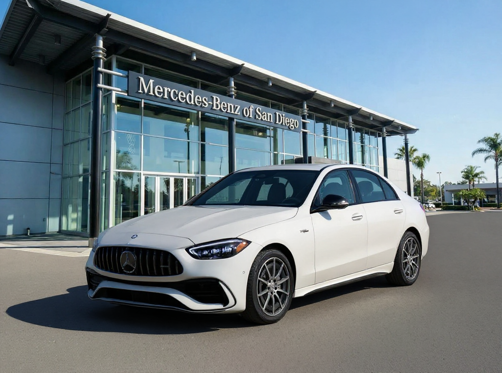 New 2026 Polar White Mercedes-Benz AMG® C 43 4MATIC® Sedan image 1