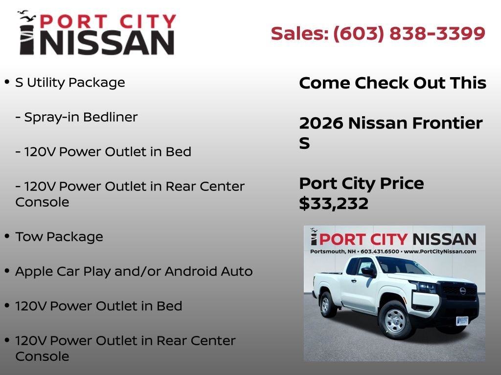 New 2026 Glacier White Nissan King Cab® S image 9