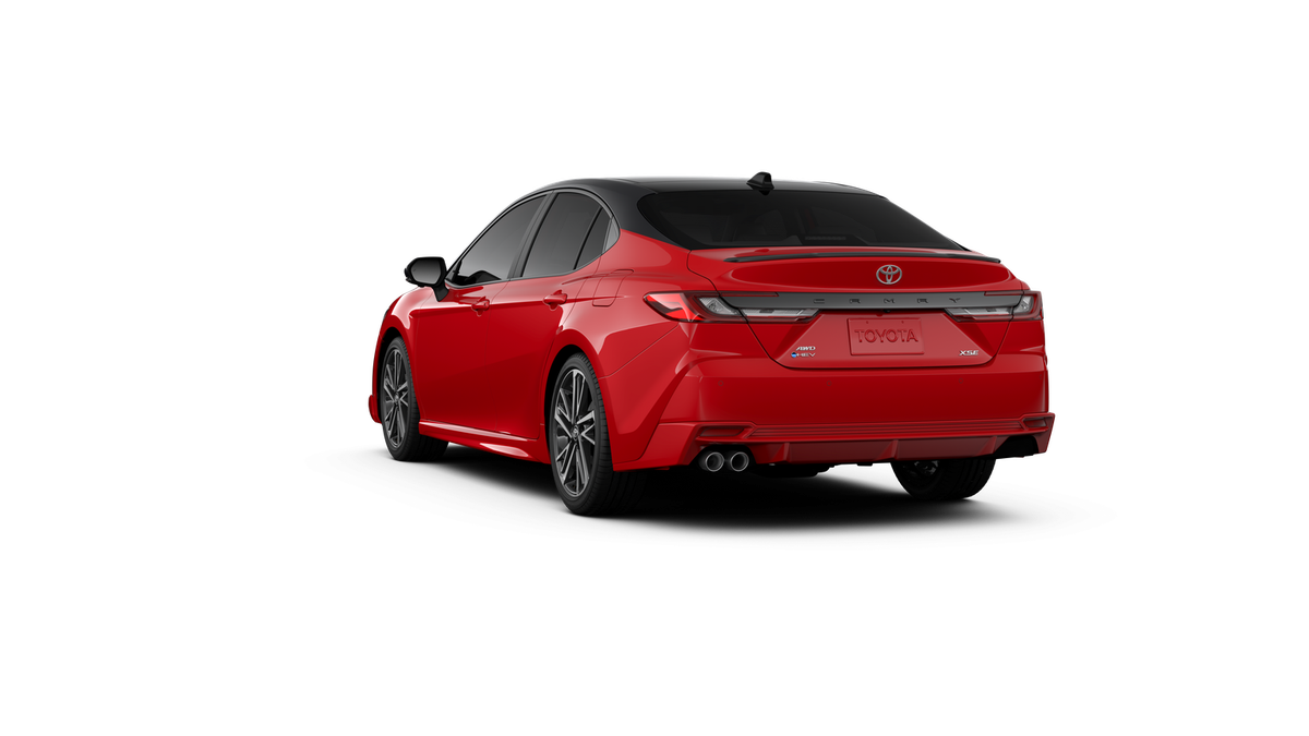 New 2026 Supersonic Red with Midnight Black Metallic roof Toyota XSE image 7