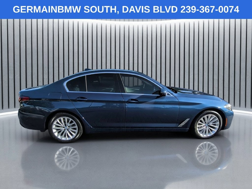 Certified Used 2023 Blue Metallic BMW 530i image 4