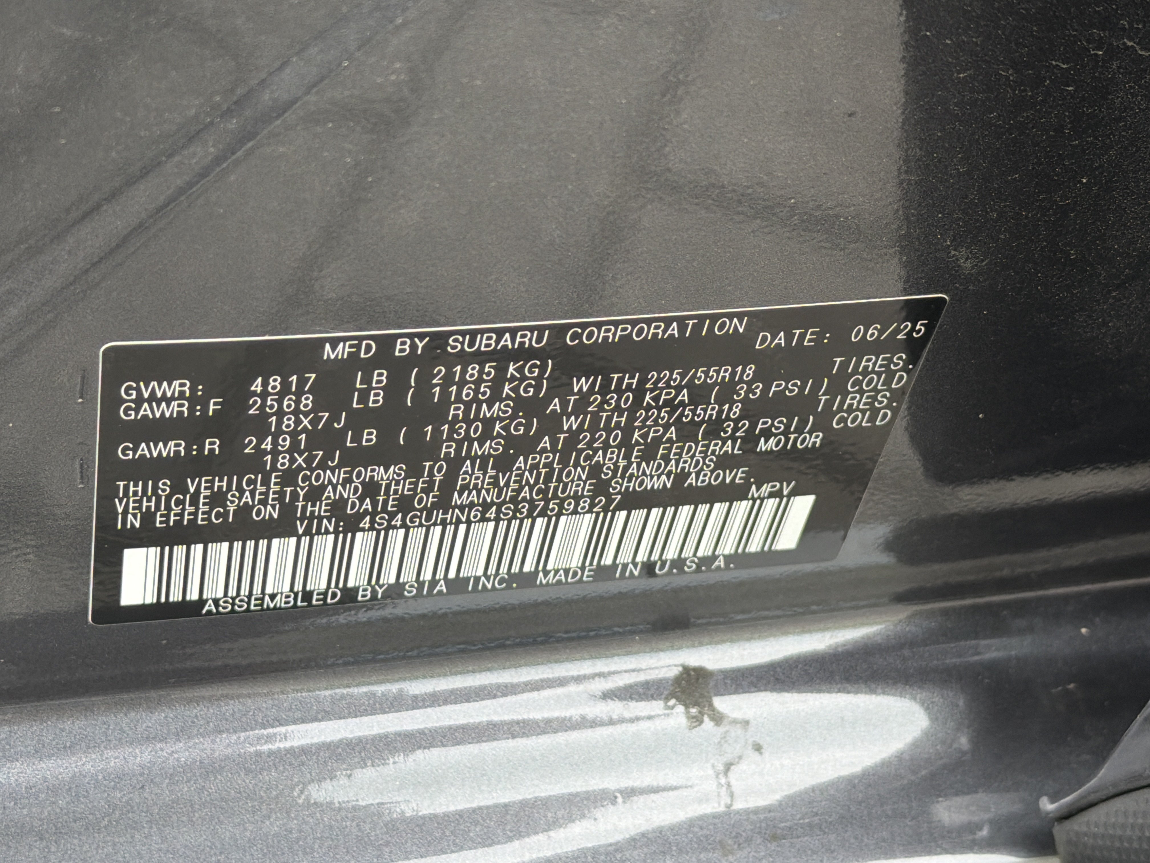 Certified Used 2025 Magnetite Gray Metallic/Crystal Black Silica Subaru Limited image 34