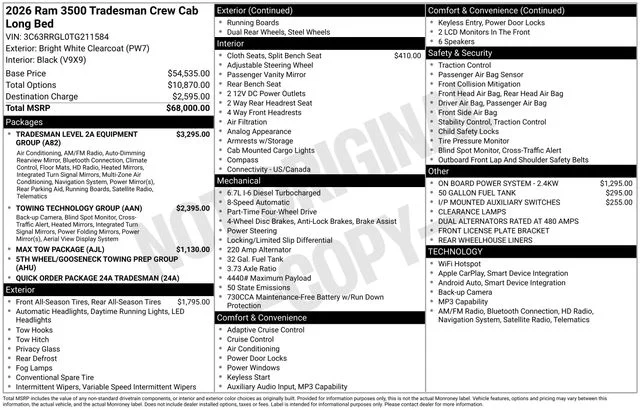 New 2026 Bright White Clear-Coat Exterior Paint RAM Tradesman image 21