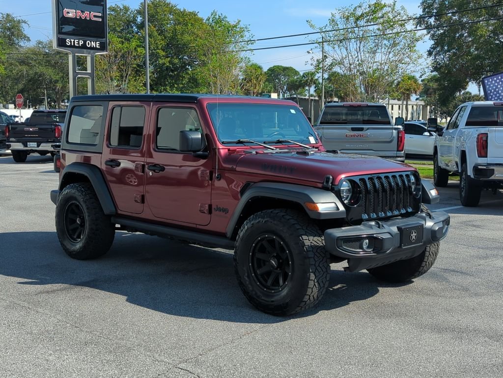 Used 2021 Red Jeep Unlimited Willys image 8