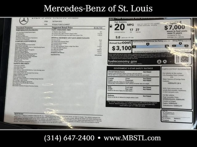 New 2026 Obsidian Black Metallic Mercedes-Benz S 580 image 7