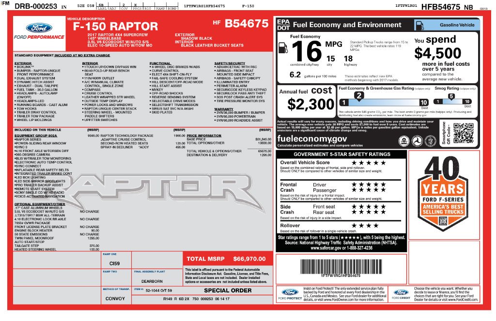 Used 2017 Black Ford Raptor image 27
