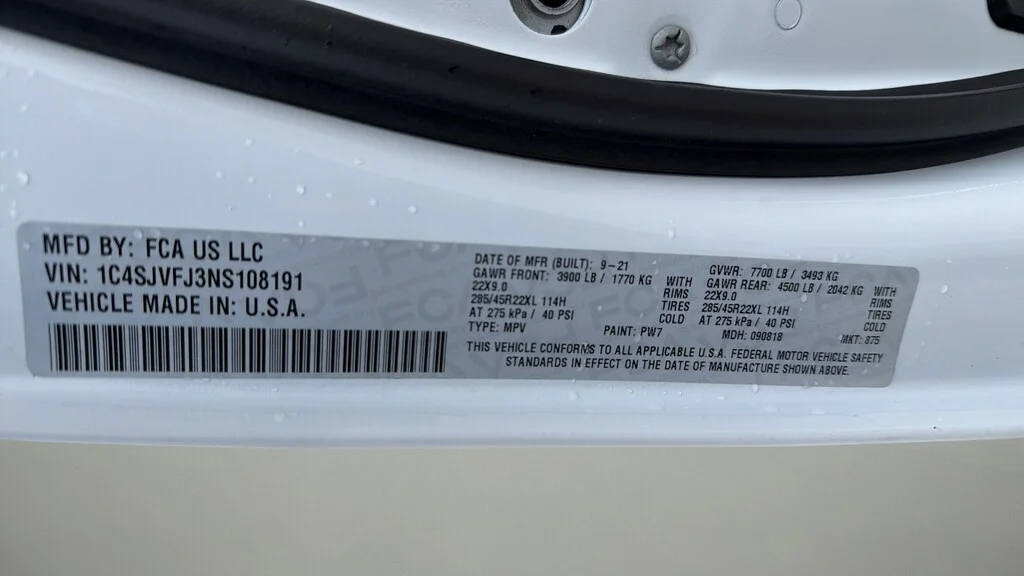 Used 2022 Bright White Clearcoat Jeep Series II image 16