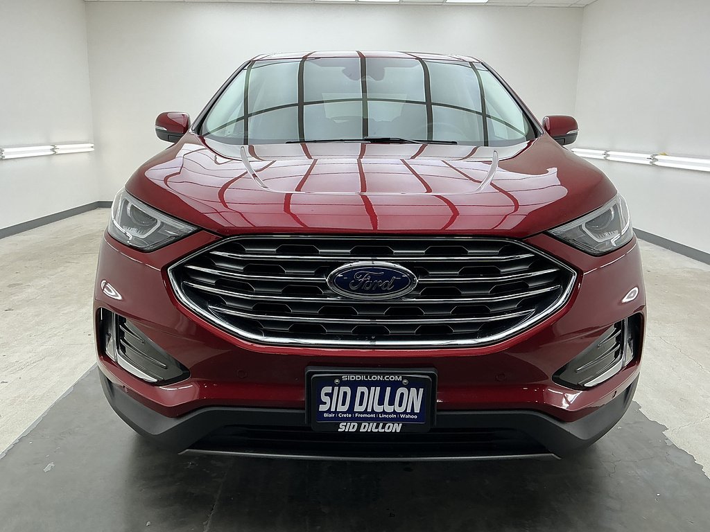 Certified Used 2021 Rapid Red Metallic Tinted Clearcoat Ford Titanium image 2