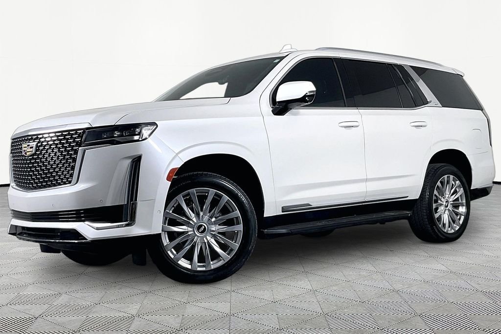 Used 2023 White Cadillac Premium Luxury image 1