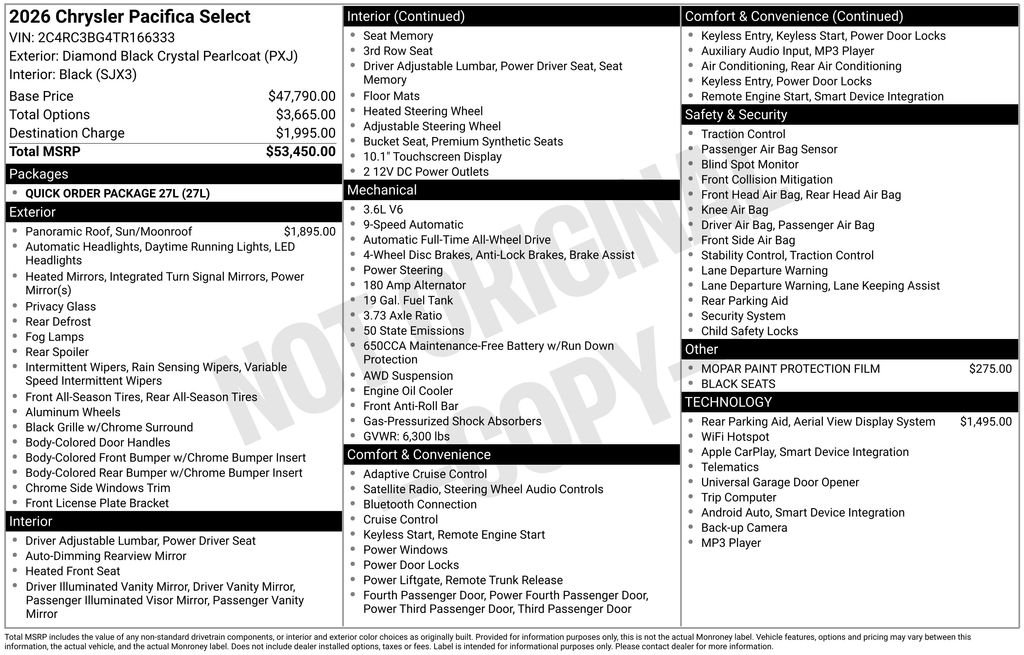 2026 Chrysler Pacifica Select - Photo 23