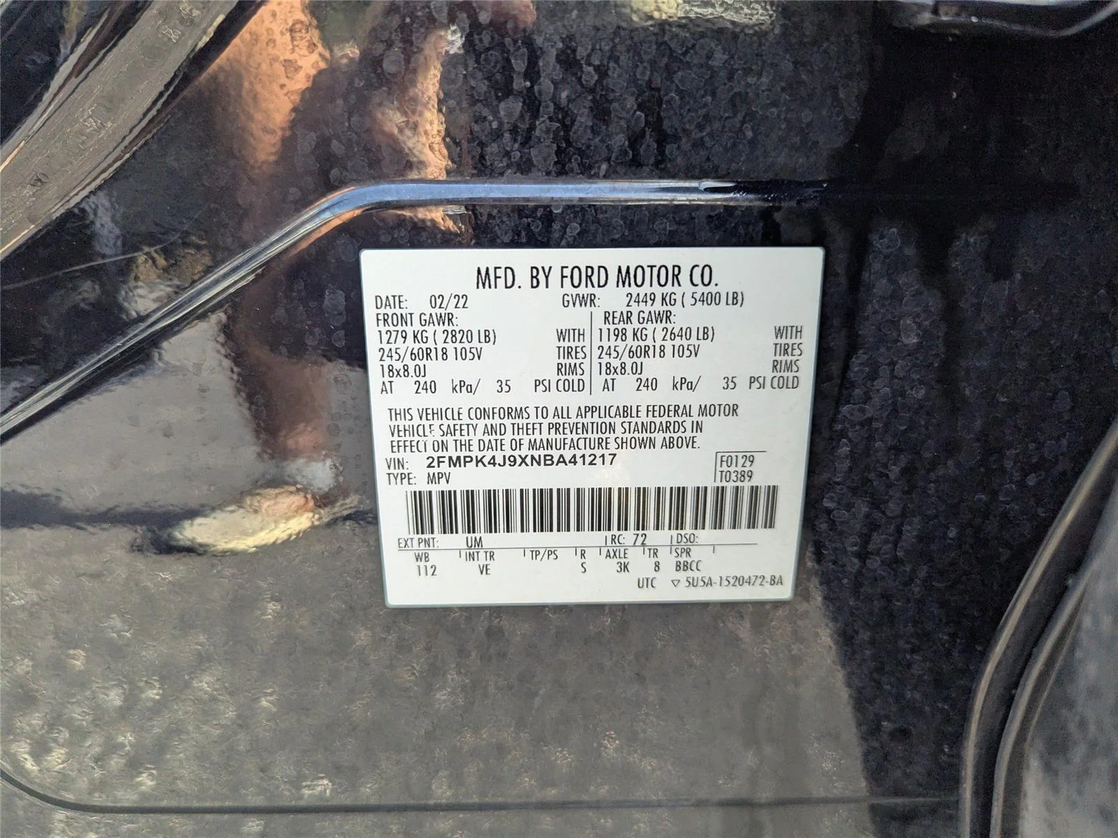 Used 2022 Agate Black Ford SEL image 11