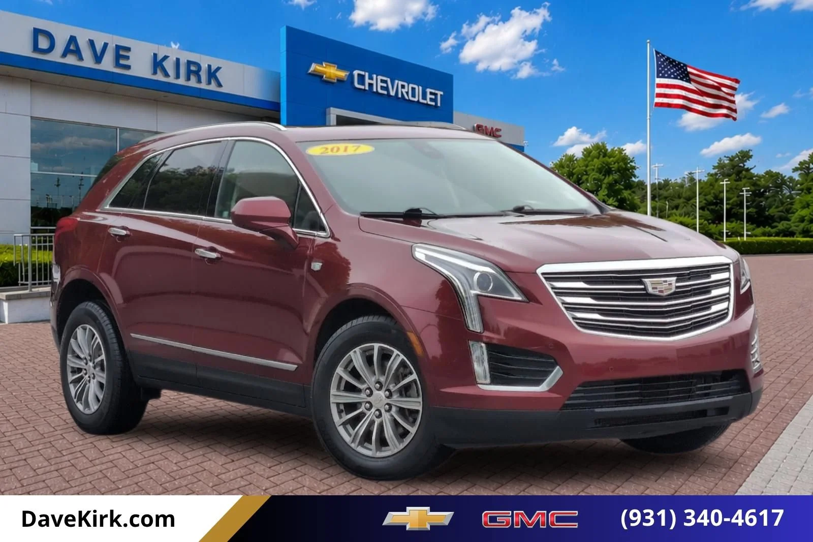Used 2017 RED PASSION TINTCOAT Cadillac Luxury FWD image 1
