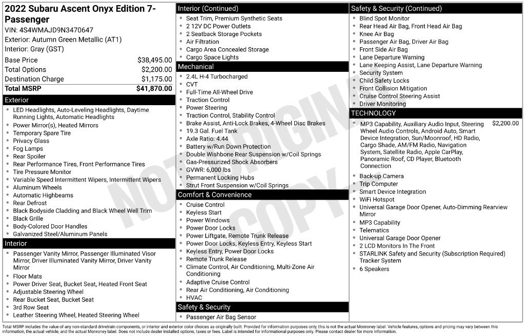 Used 2022 Brown Subaru Onyx Edition image 1