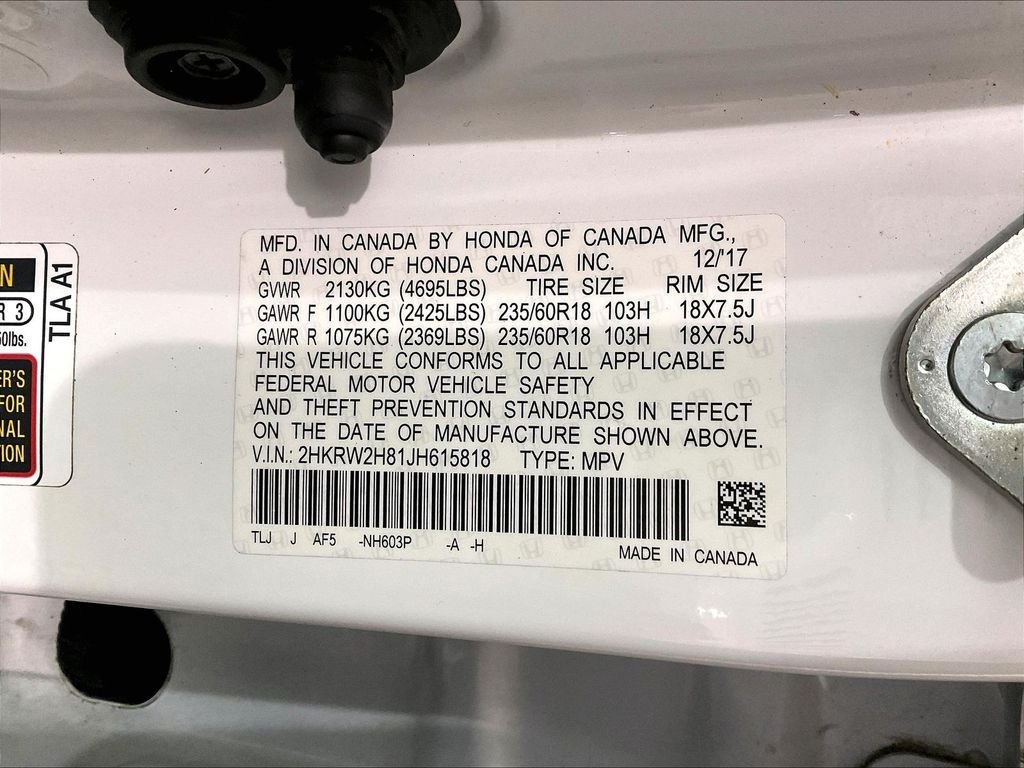 Used 2018 White Diamond Pearl Honda EX-L image 36