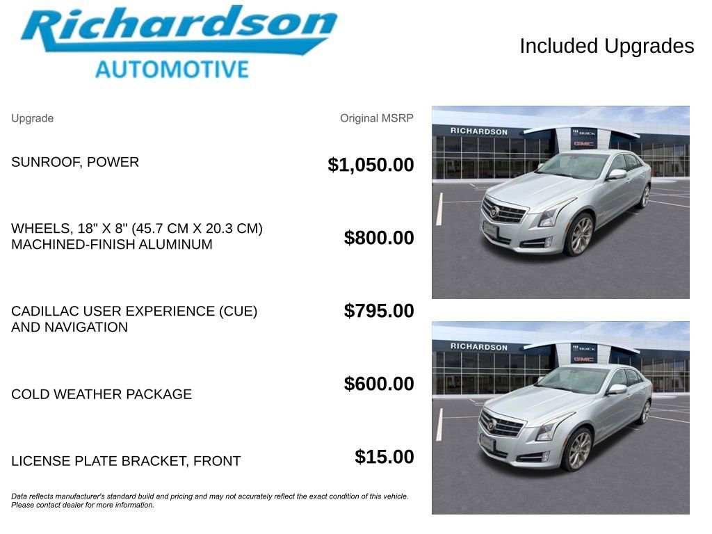 Used 2013 RADIANT SILVER METALLIC Cadillac Performance image 6
