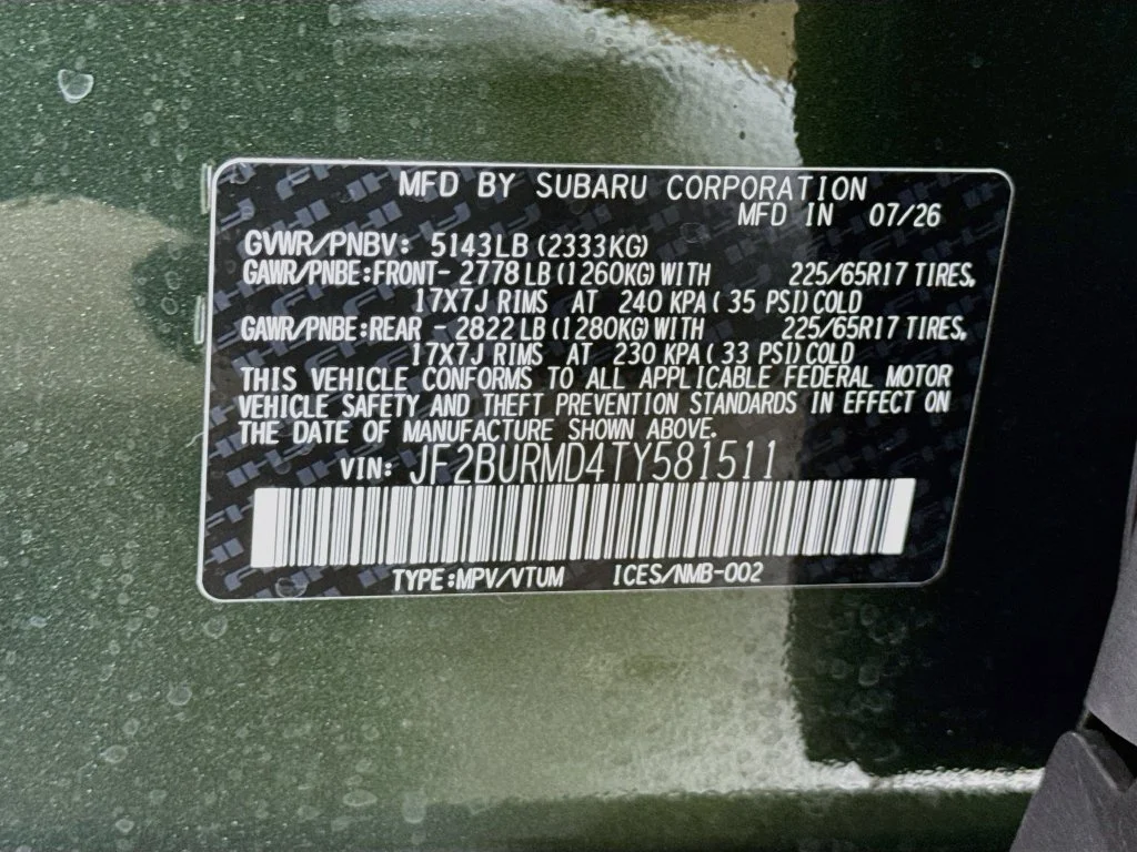 New 2026 DEEP EMERALD GREEN PEARL Subaru Wilderness image 43