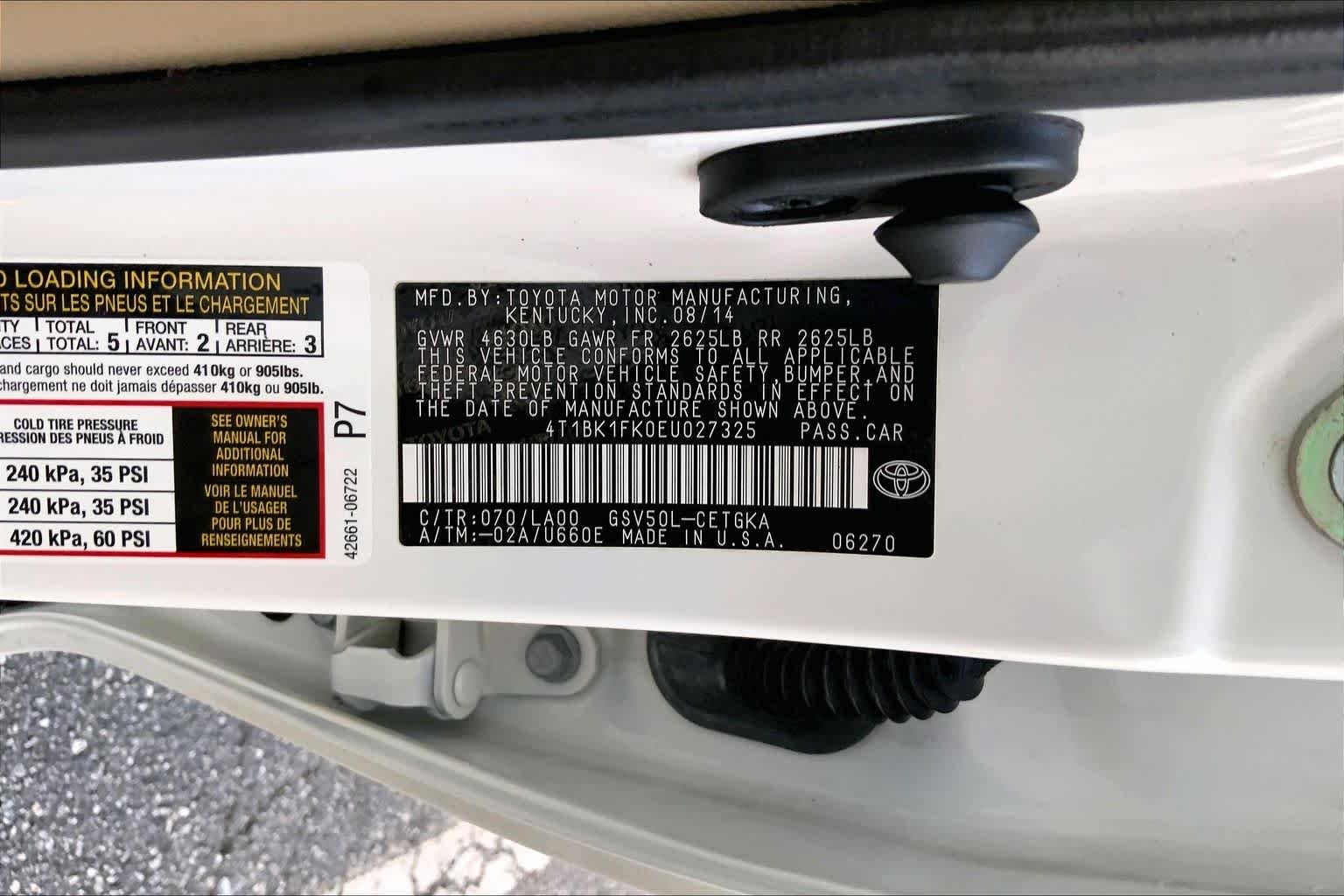 Used 2014 Blizzard Pearl Toyota XLE image 30