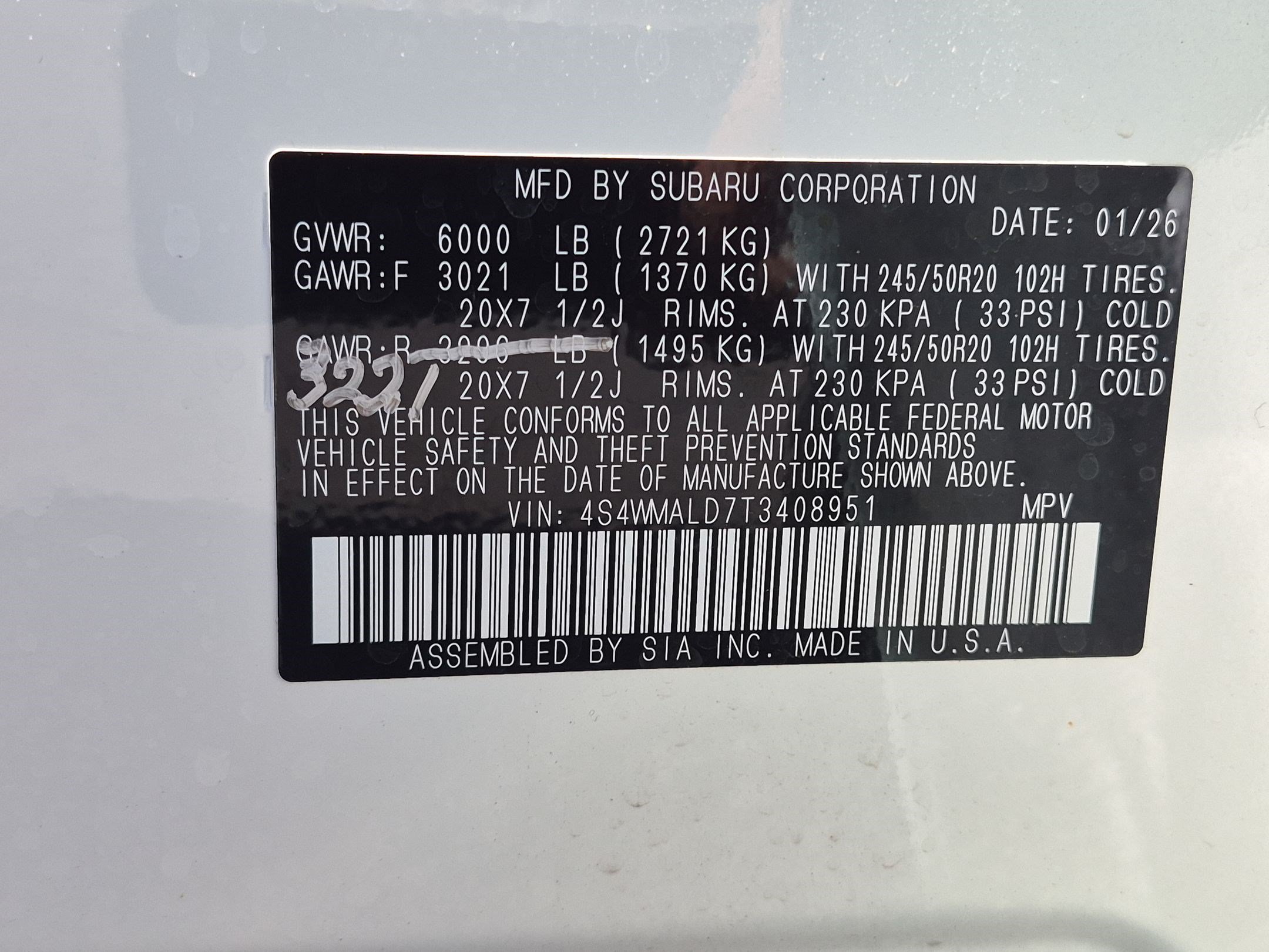 Certified Used 2026 Crystal White Pearl Subaru Onyx Edition Touring image 35