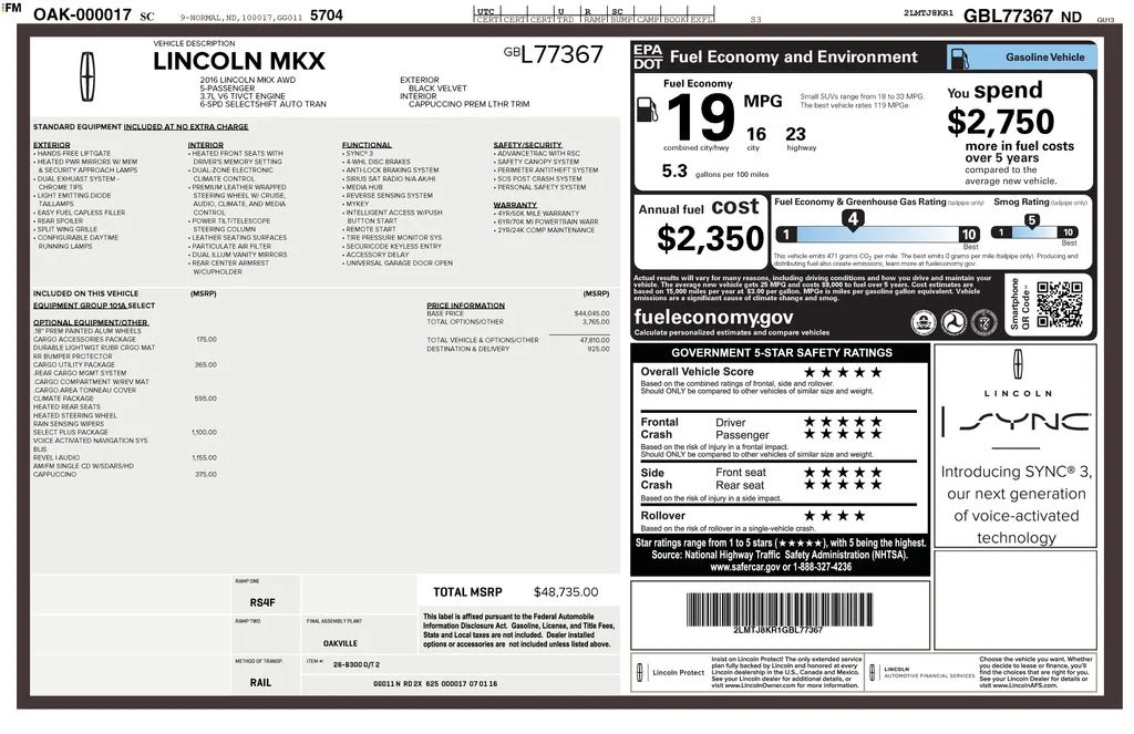Used 2016 Black Lincoln Select image 36
