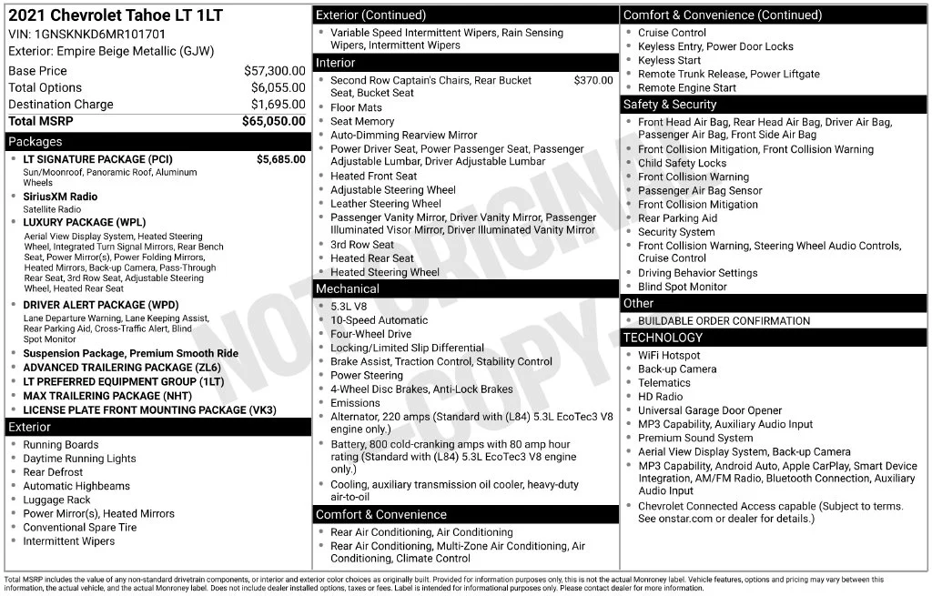 Used 2021 Beige Chevrolet LT image 6