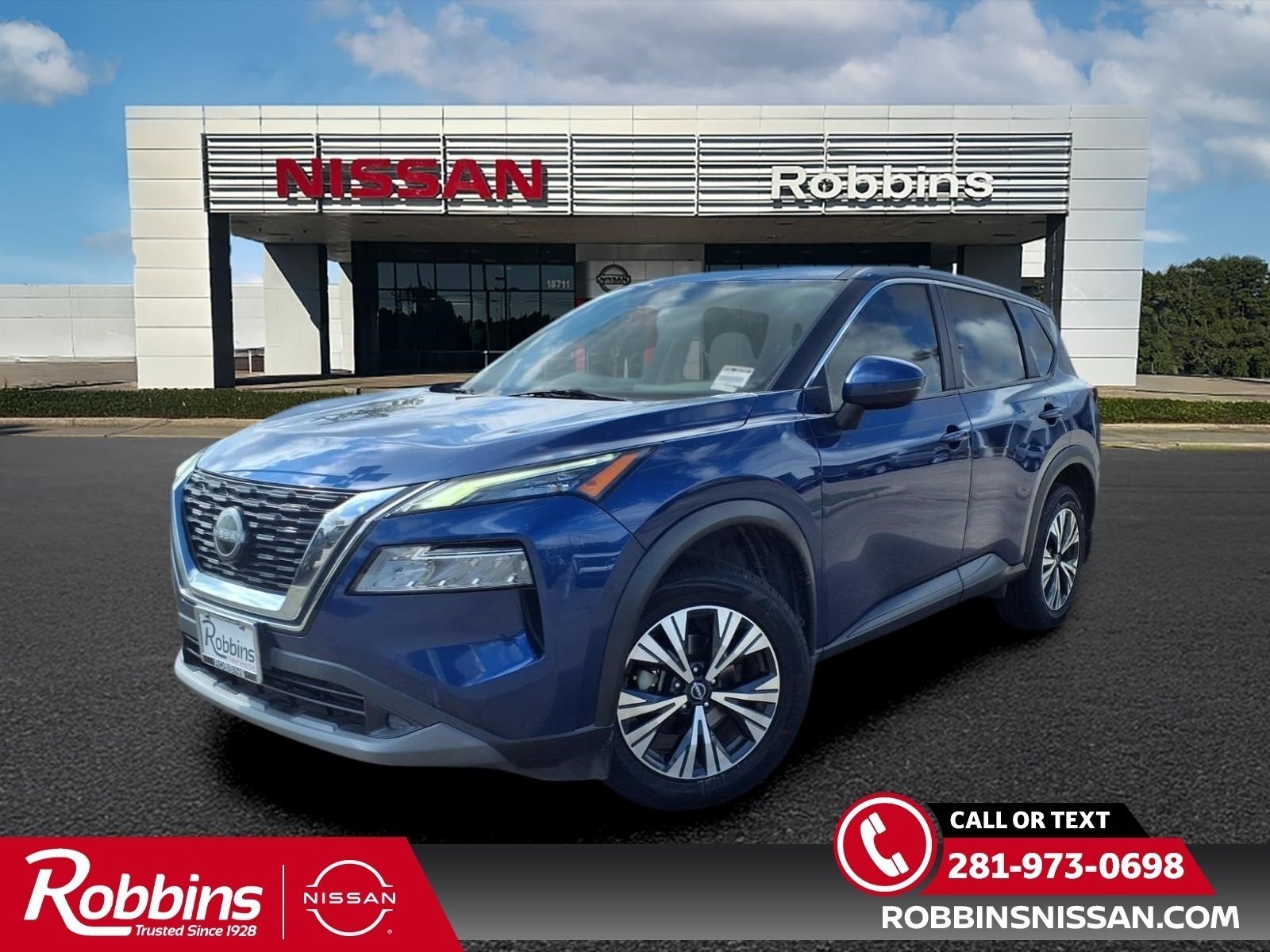 2022 Nissan Rogue SV Blue at Robbins Nissan
