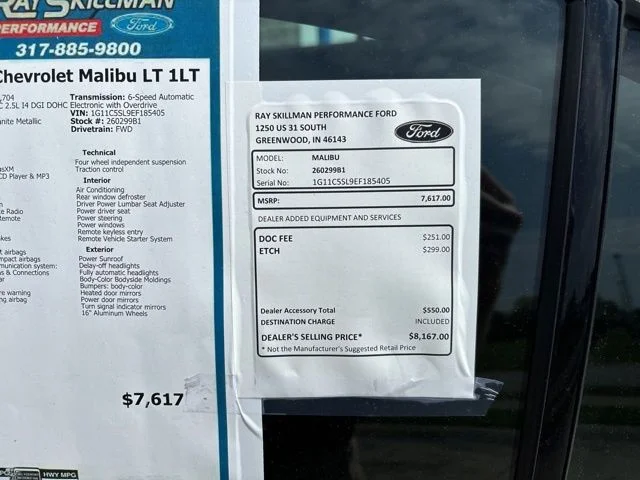 Used 2014 Chevrolet Malibu 1LT with VIN 1G11C5SL9EF185405 for sale in Greenwood, IN