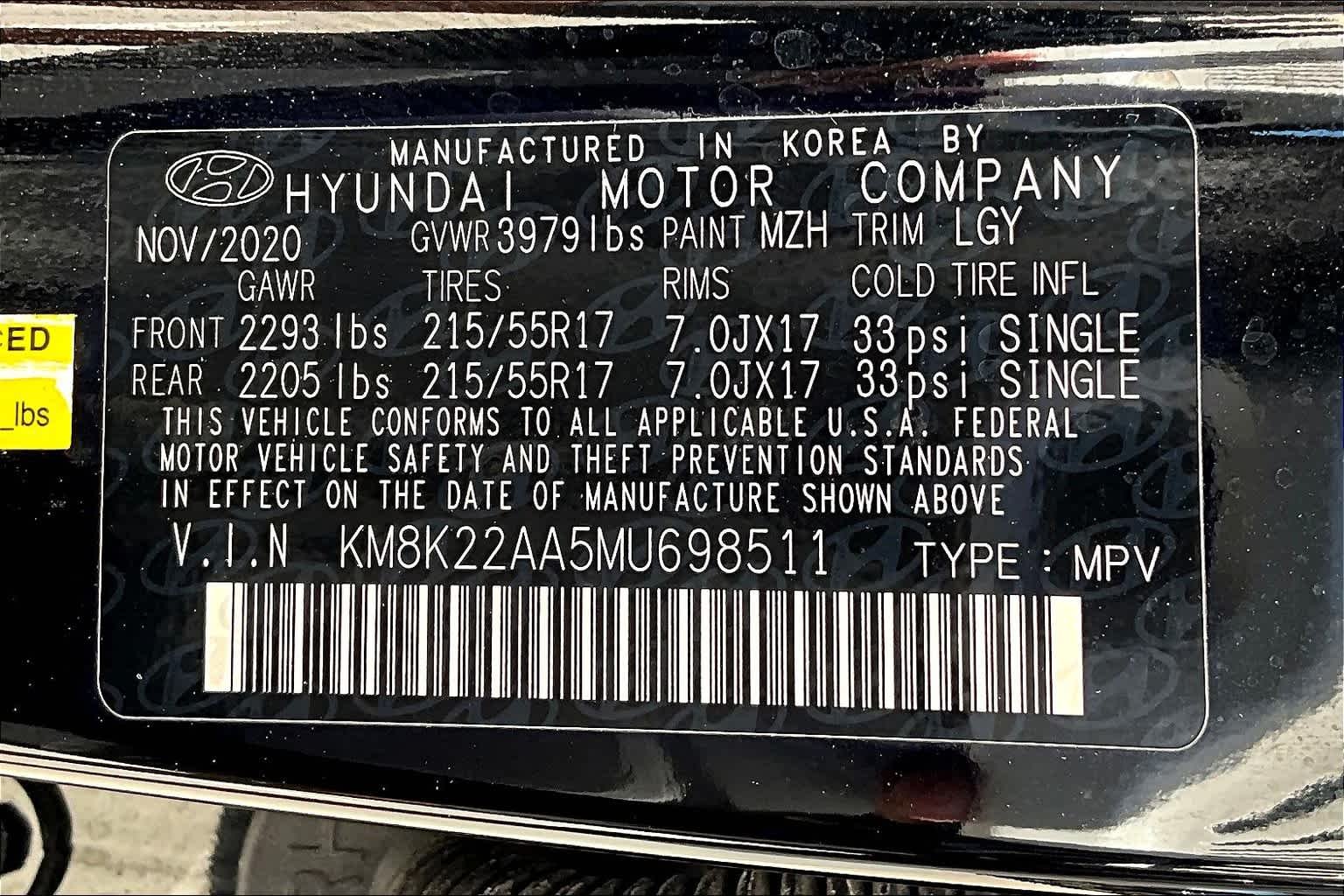 Used 2021 Ultra Black Hyundai SEL image 34