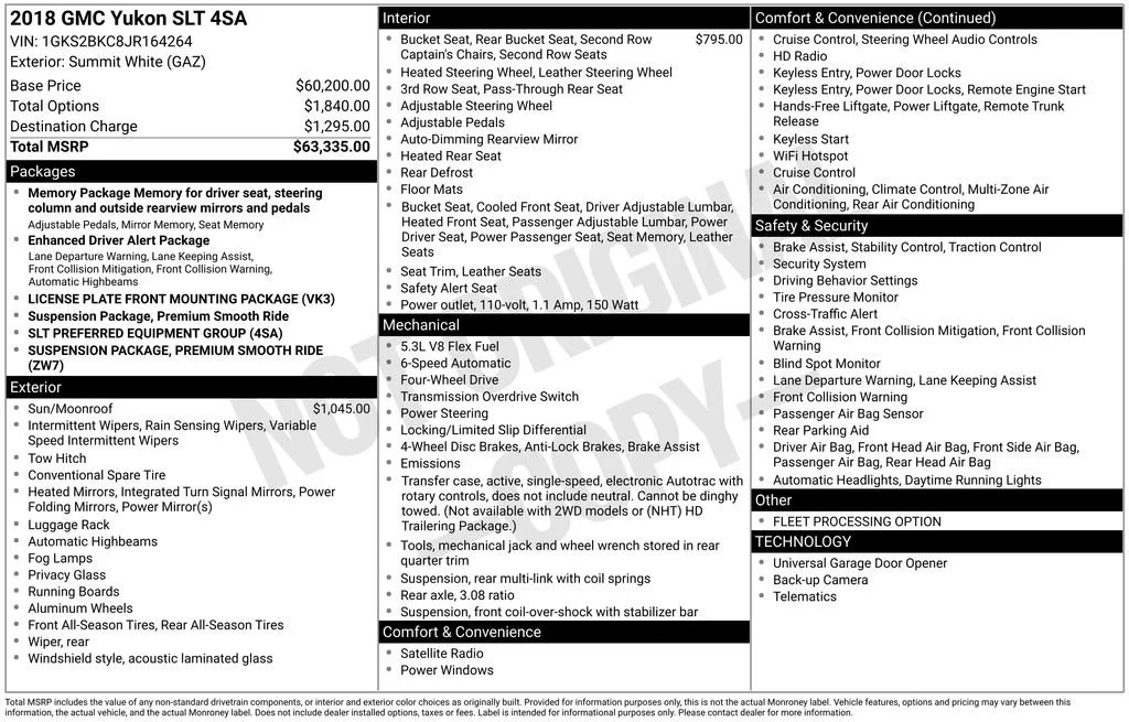 Certified Used 2018 SUMMIT WHITE GMC SLT image 43