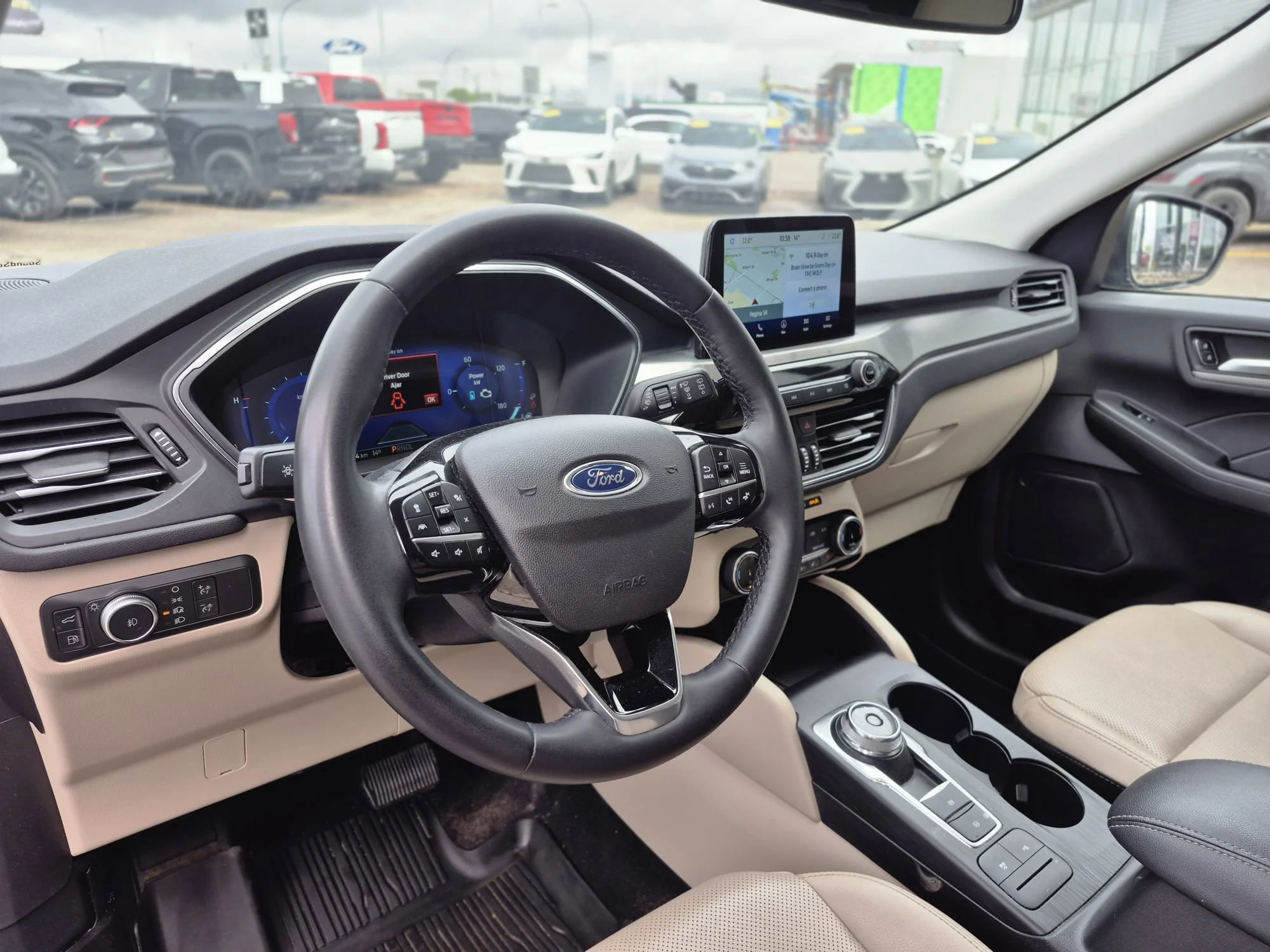 Certified Used 2022 Stone Blue Metallic Ford Titanium Hybrid AWD*Adaptive Cruise | Remote Start | Nav | Htd Leather | Htd Wheel | Lane Keeping image 6