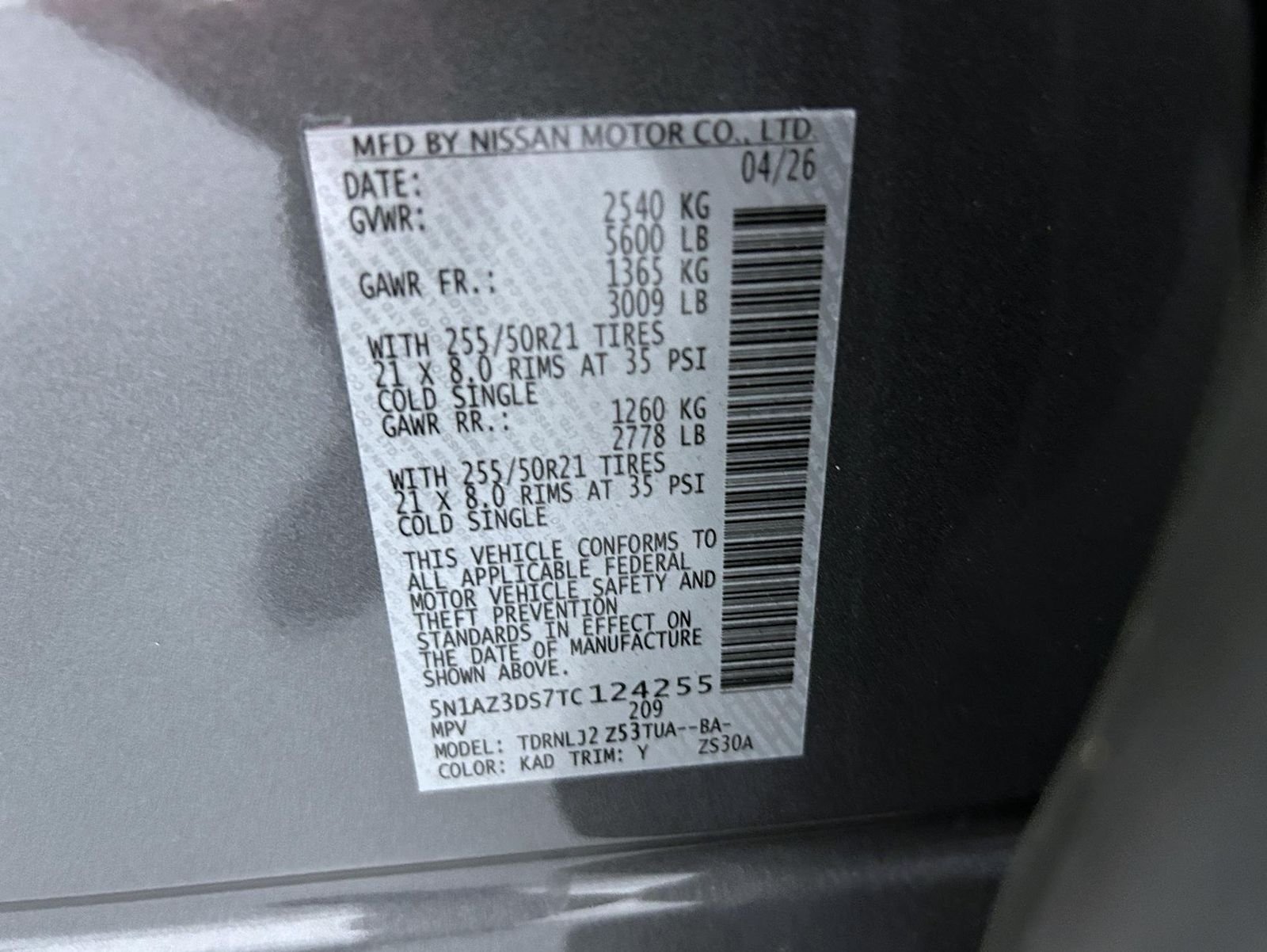New 2026 Gun Metallic Nissan Platinum image 25