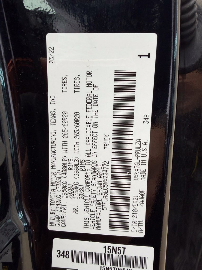 Used 2022 Black Toyota Limited image 19