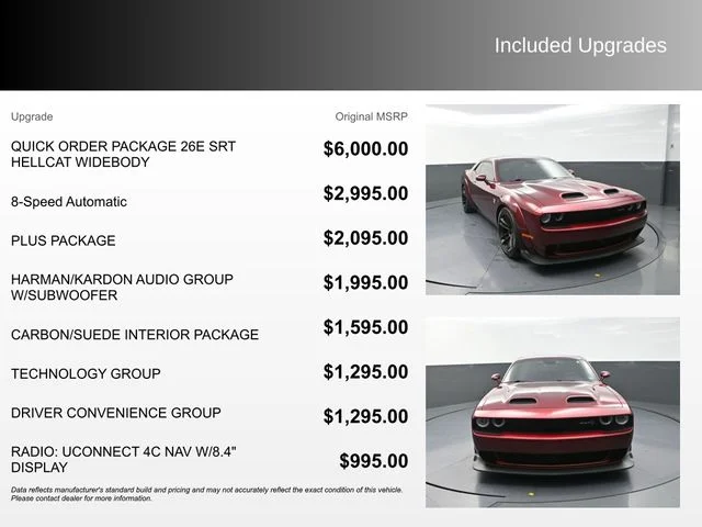Used 2022 Red Dodge SRT Hellcat Widebody image 4