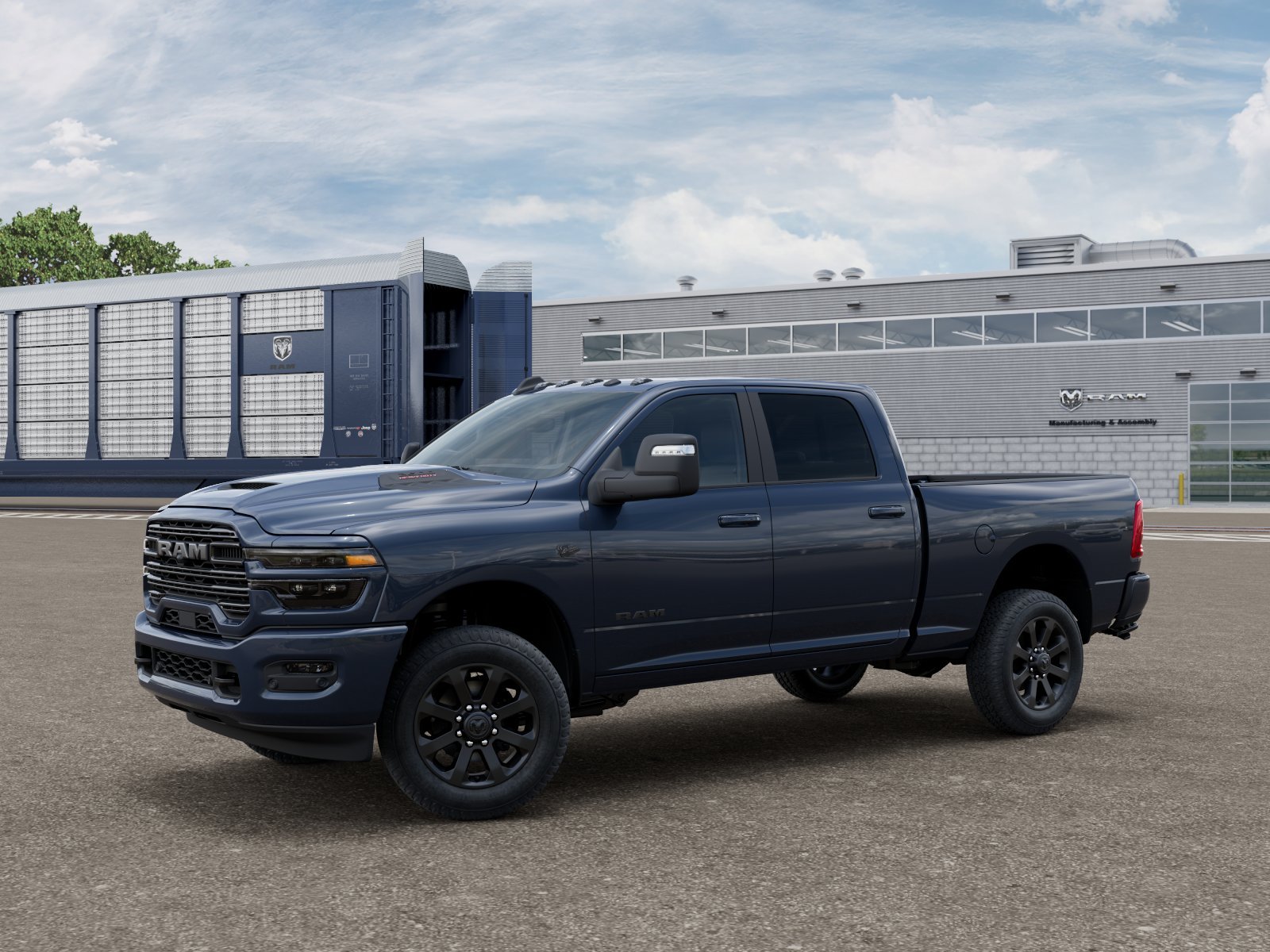 New 2027 Forged Blue Metallic Exterior Paint RAM Laramie image 1