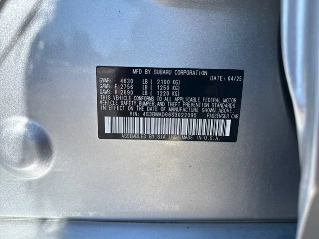 Used 2025 Ice Silver Metallic Subaru Premium image 16