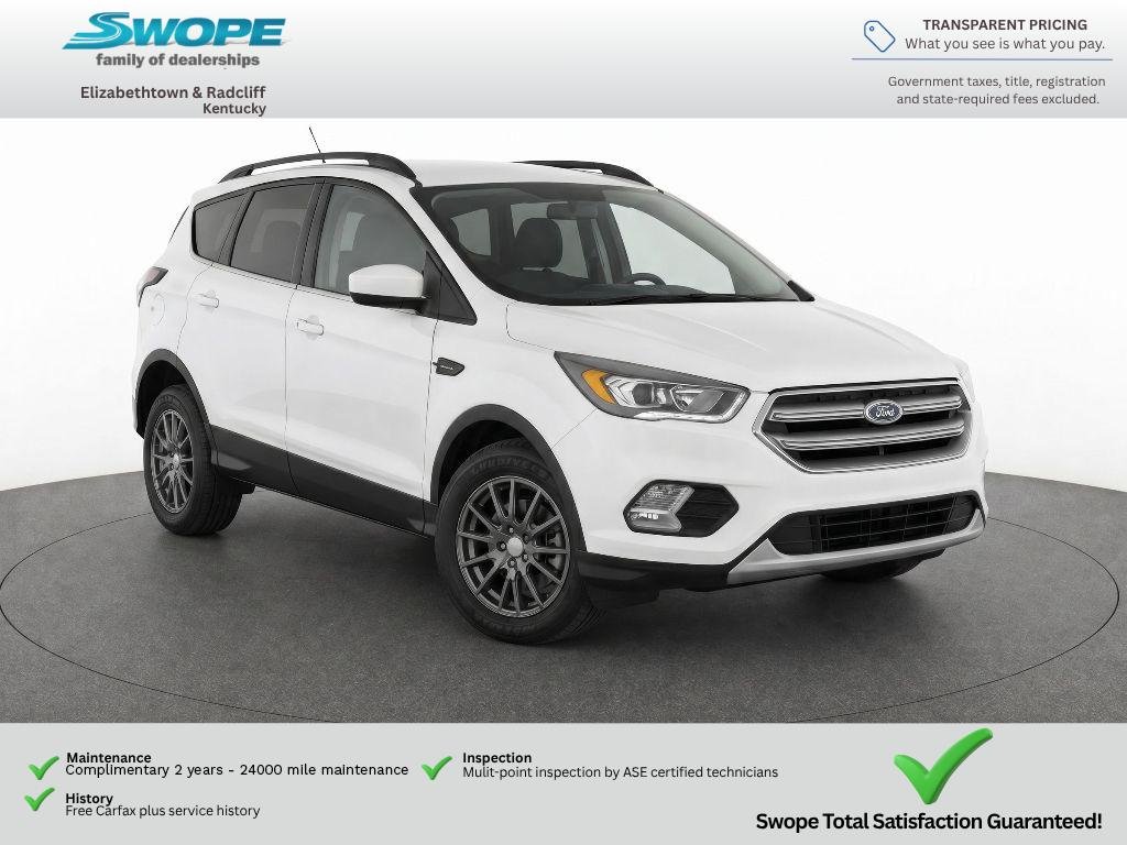 Used 2018 White Platinum Metallic Tri-Coat Ford SEL image 2