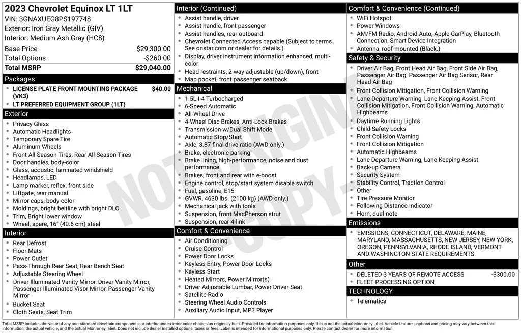 Used 2023 Gray Chevrolet LT image 17
