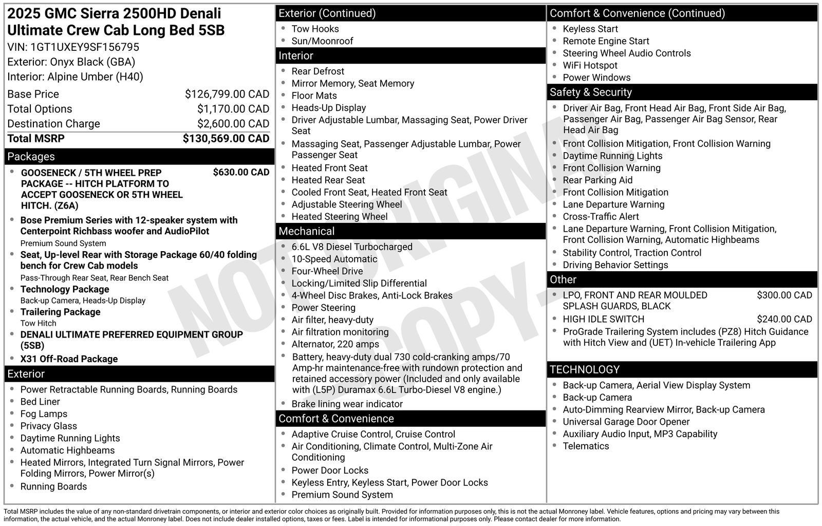 Certified 2025 GMC Sierra 2500HD Denali Ultimate with VIN 1GT1UXEY9SF156795 for sale in Baxter, Minnesota