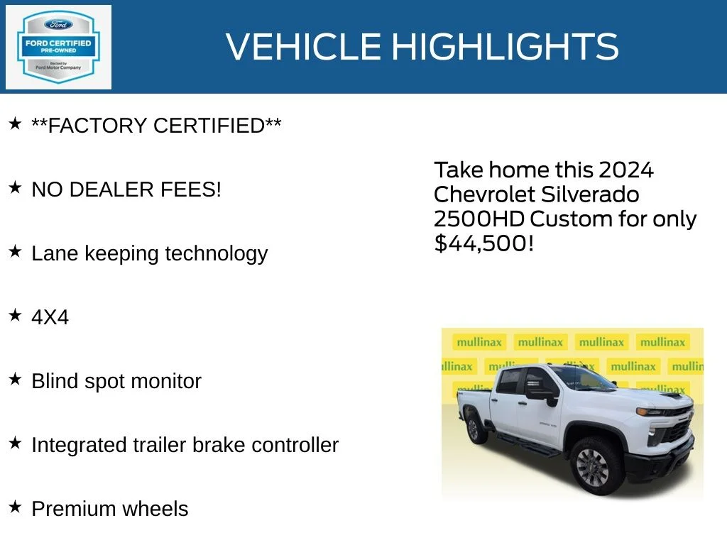 Certified Used 2024 White Chevrolet Custom image 12