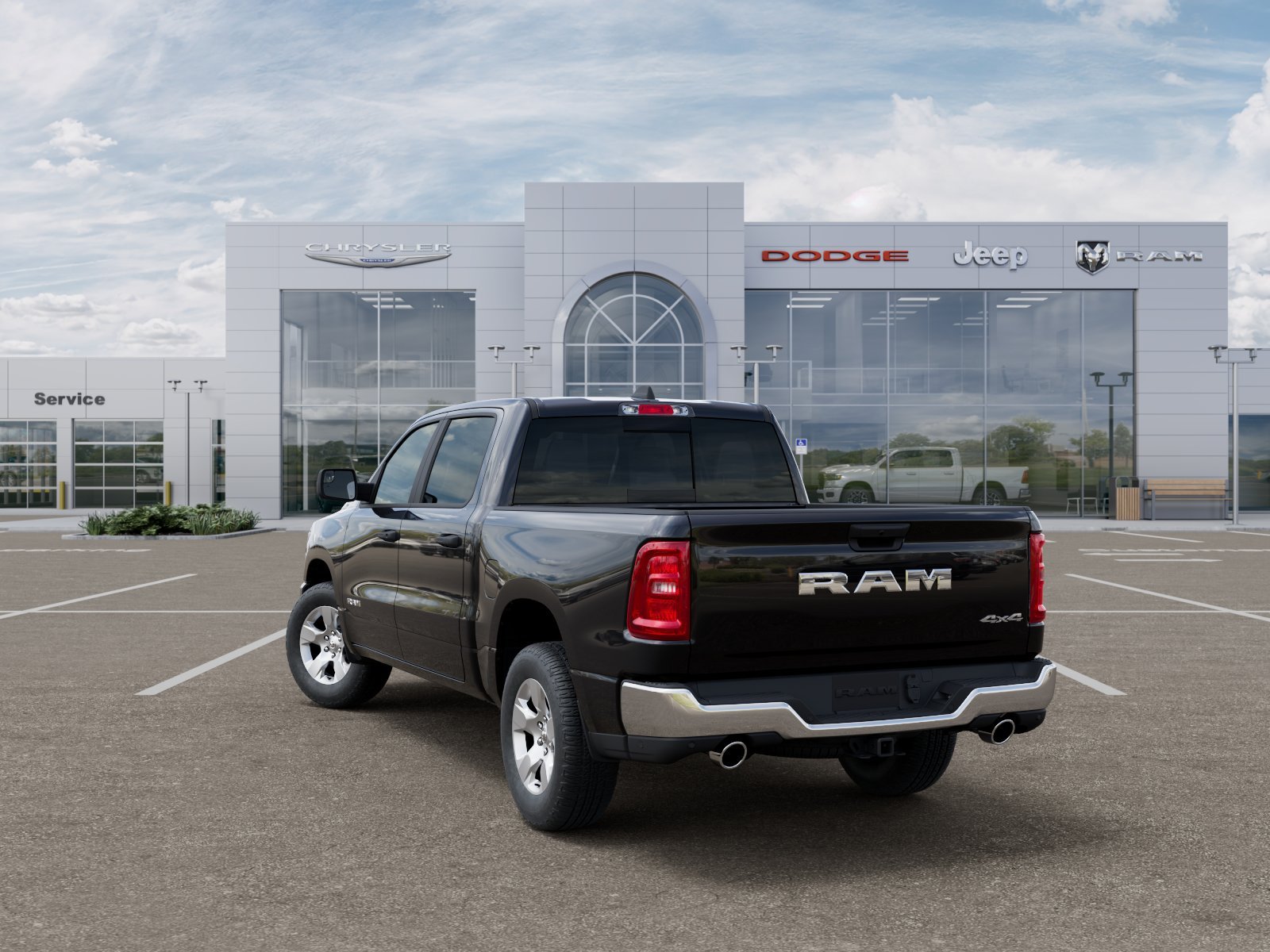 New 2026 Diamond Black Crystal Pearl-Coat Exterior Paint RAM Tradesman image 104
