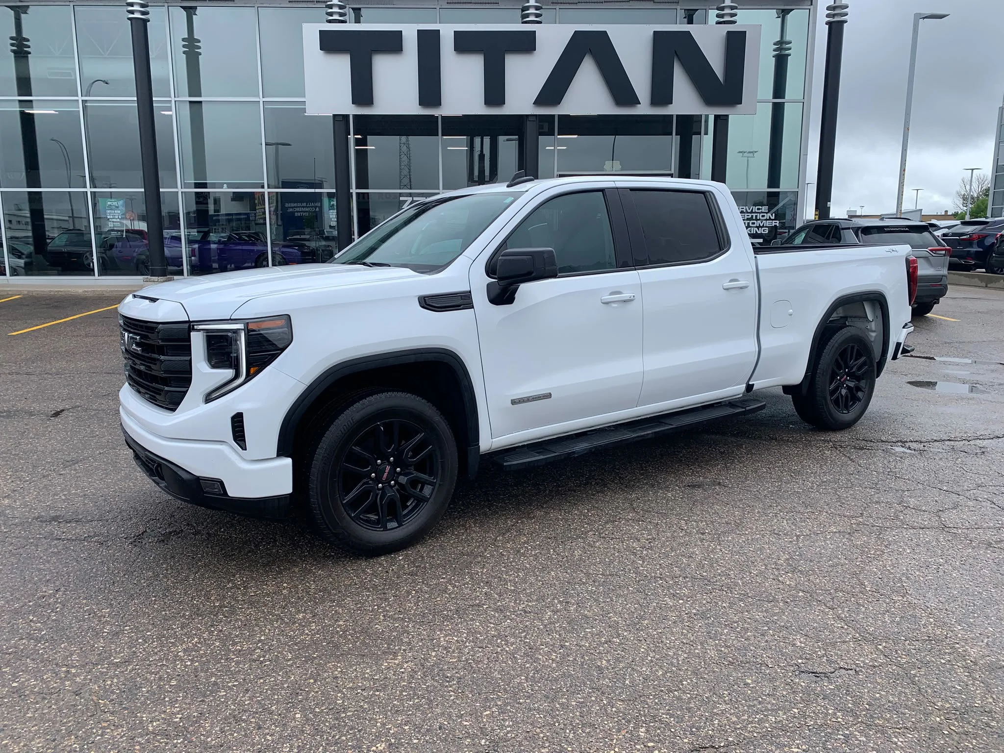 Certified Used 2024 Summit White GMC Elevation 4WD*6 Pass | Adaptive Cruise | Remote Start | Htd Seats | Park Assist | 6ft Box | Tow Pkg image 2