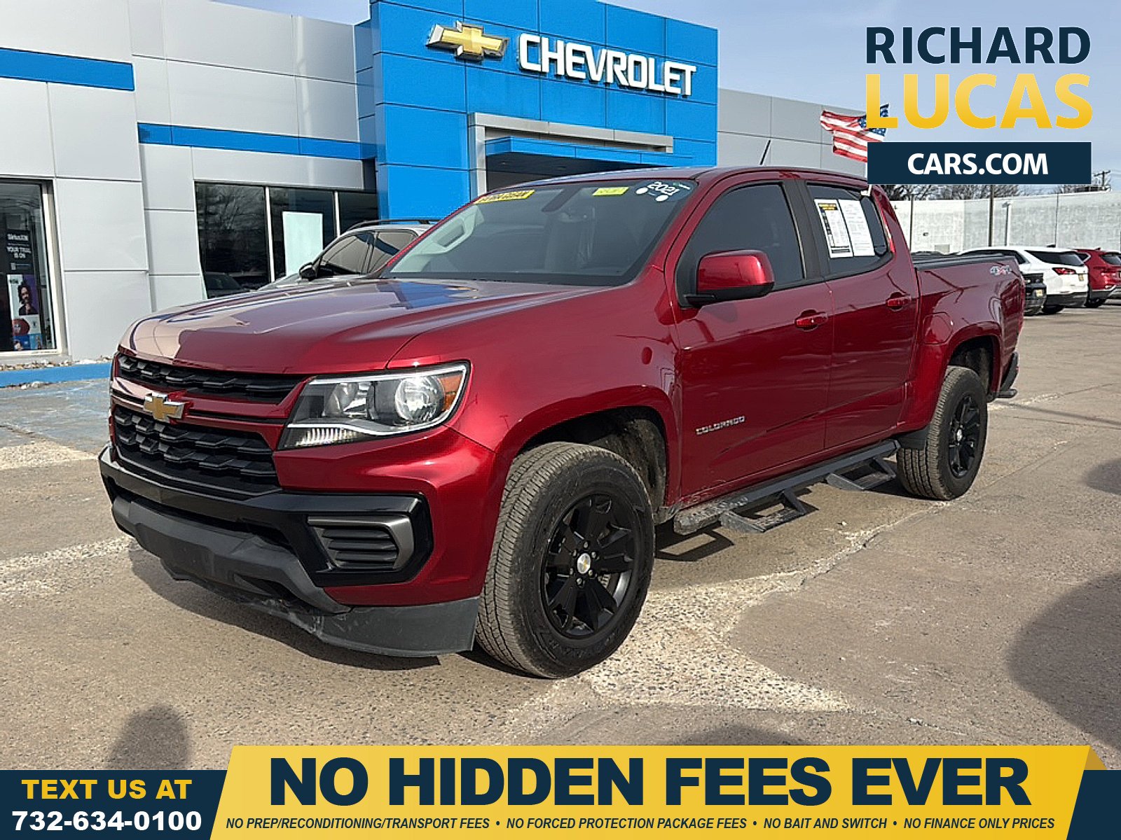 Cherry Red Tintcoat 2021 Chevrolet Colorado LT Crew Cab 4WD Pickup Truck Four-Wheel Drive